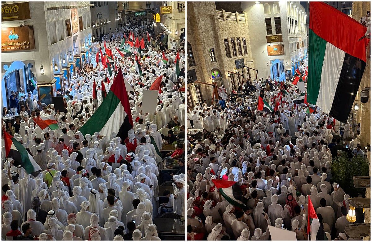 UAE fans flood Doha ahead of World Cup playoff vs Oman