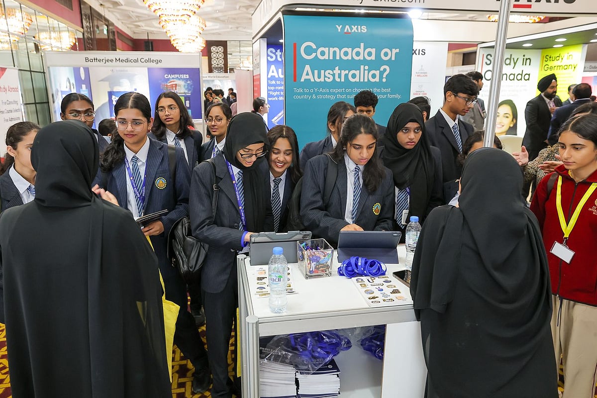 Students from various schools in Abu Dhabi are exploring courses and universities at Edufair 