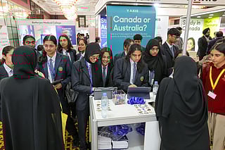 Students from various schools in Abu Dhabi are exploring courses and universities at Edufair 