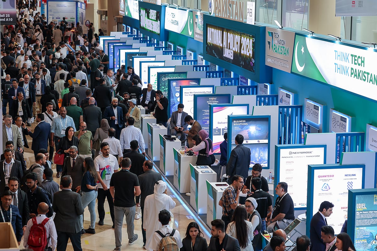 Visitors at the Gitex Global 2025 at Dubai World Trade Centre.