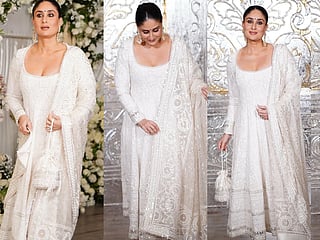 Kaareena Kapoor Khan shines in white Anarkali at a Diwali party thrown by Manish Malhotra 