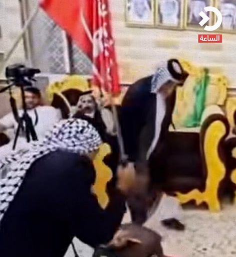 Tribal leader in Iraq tries to cut off his fingers in bizarre display of political loyalty