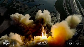 SpaceX's massive Starship rocket soared into its latest test flight Monday, as the US company vies to defy critics who say its technology might not be on track to deliver NASA's lunar projects and fulfill Elon Musk's Mars ambitions.
