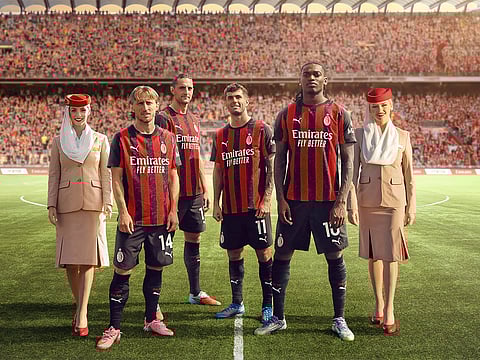 Emirates’ relationship with AC Milan began in 2007 and quickly evolved into one of football’s most recognisable sponsorships. 