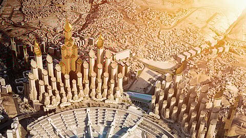 King Salman Gate is a transformative multi-use development in the holy city of Makkah. Pictured above is an artist's render of the project.  