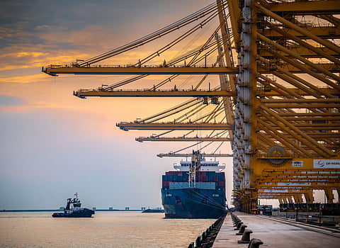 Container vessel at Jebel Ali terminal
