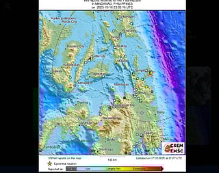 A magnitude 6.1 earthquake jolted southern Philippines 