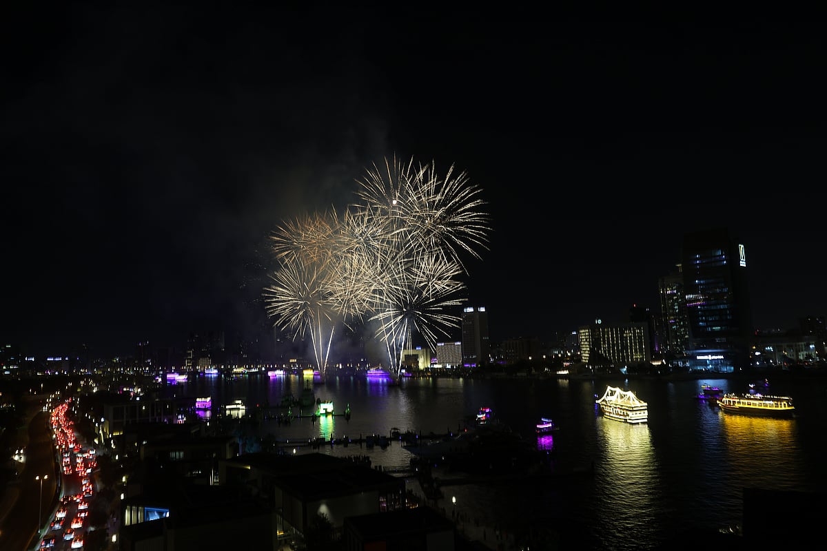 Diwali fireworks at Al Seef. 
