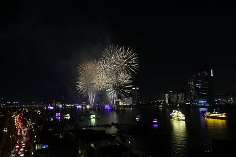 Diwali fireworks at Al Seef. 