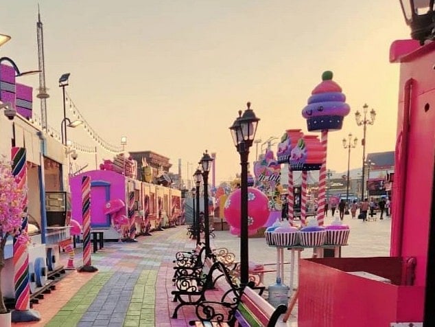 The dessert lane of Global Village 2025: Get candy, snap a photo and just feel good. 