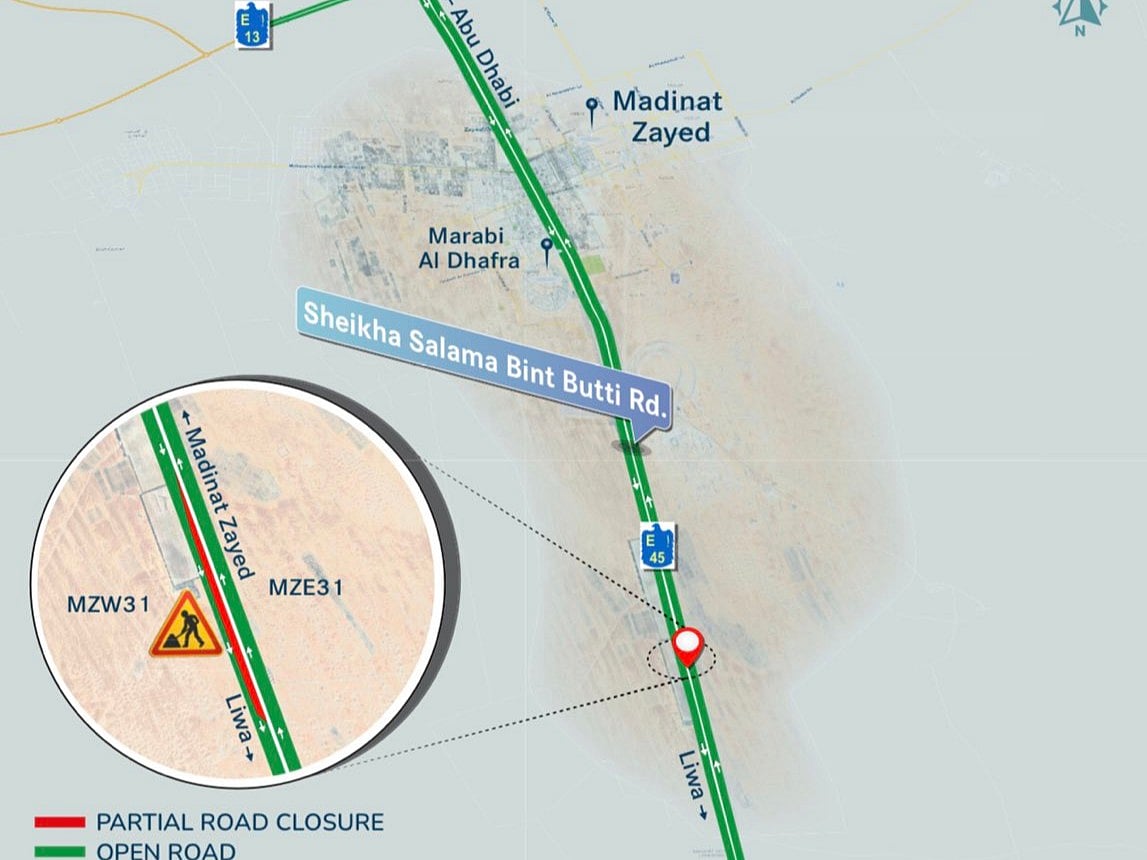 Traffic diversions set for Yas Island and Al Dhafra Region