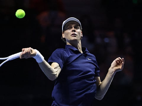 Italy's Jannik Sinner during the final in the Six Kings Slam exhibition tennis tournament in Riyadh last year