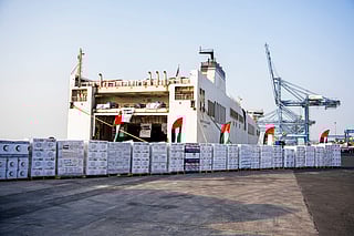 Sharjah Charity helps send 10th UAE relief ship to Gaza