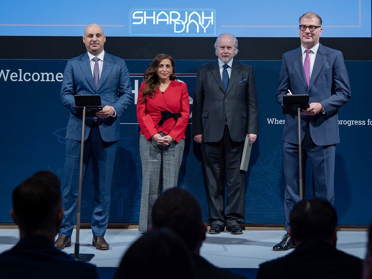 Sheikha Bodour bint Sultan Al Qasimi (second from left), is seen during the Sharjah Day’ event in London. 