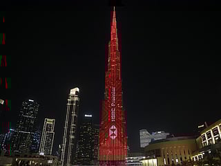 Burj Khalifa lights up with HSBC Premier 