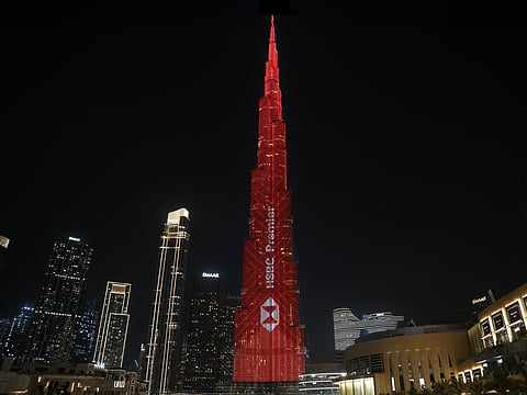 Burj Khalifa lights up with HSBC Premier 