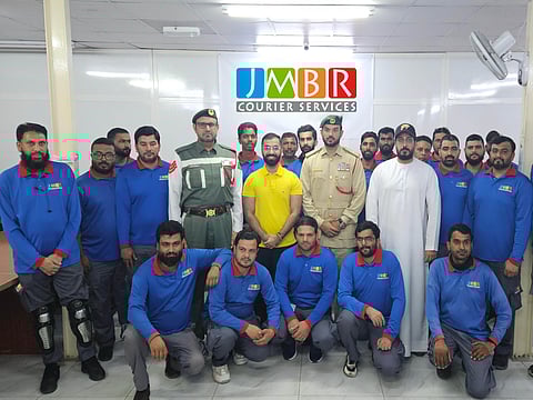 JMBR Courier Services completes road safety training programme with Dubai Police