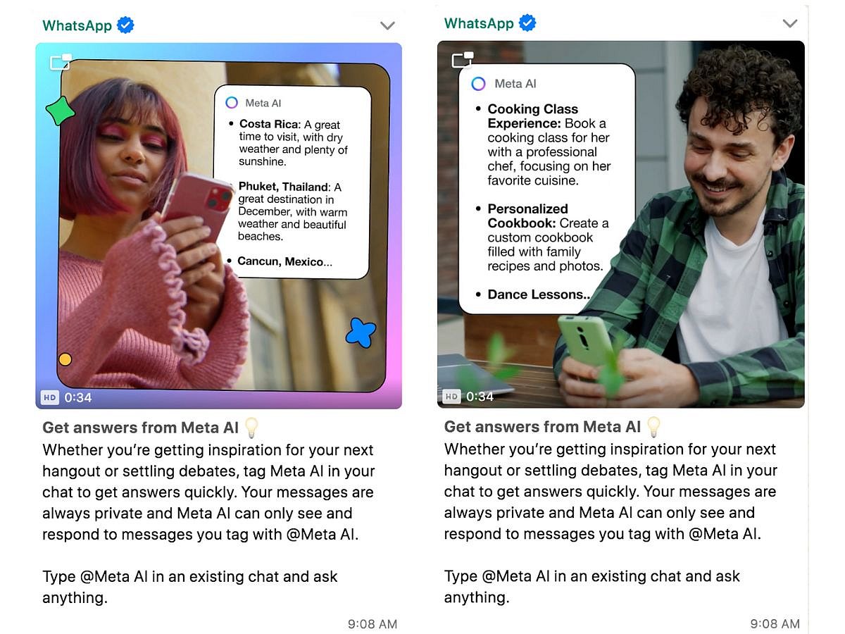 AI chat feature reflects Meta's broader push to integrate AI into Facebook, Instagram and WhatsApp.