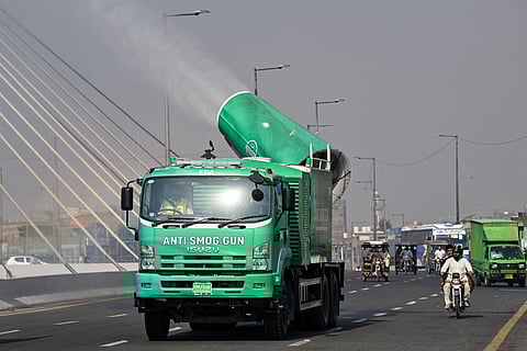 Pakistan deploys mobile anti-smog guns to clear toxic Lahore skies 