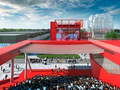 A view of the Play Together Stage as it will look at Expo 2027 Belgrade