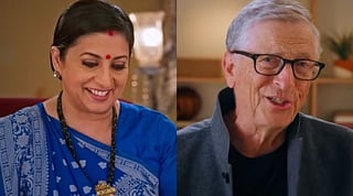 In the clip, Gates appears on a video call with none other than Smriti Irani’s Tulsi, the OG soap matriarch herself.