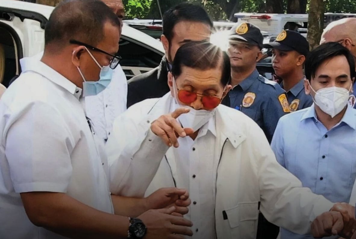 On October 24, 2025, the Sandiganbayan acquitted Juan Ponce Enrile (centre) and 32 others of 15 graft charges involving the alleged misuse of his ₱172-million Priority Development Assistance Fund (PDAF, or "pork barrel") when he was a senator. He currently serves as Chief Presidential Legal Counsel.