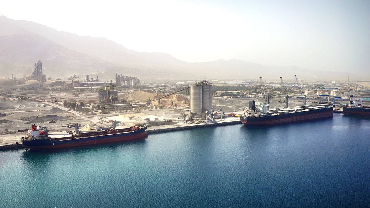 Saqr Port is the largest bulk port in the Middle East