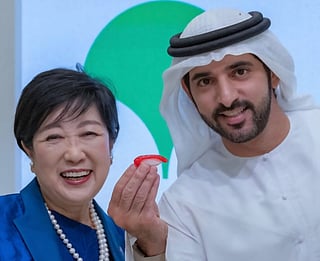 Hamdan receives special gift from Tokyo Governor Koike