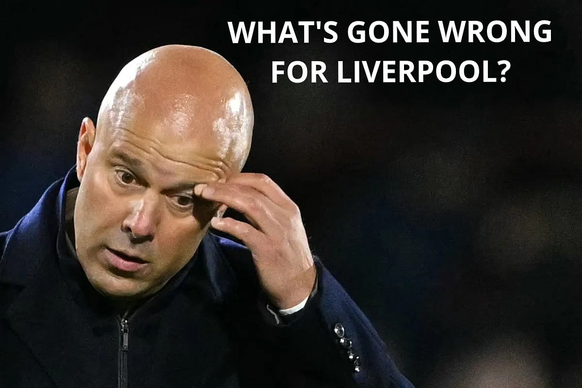 Liverpool's Dutch manager Arne Slot reacts after the final whistle in the English Premier League football match between Brentford and Liverpool at the Gtech Community Stadium in London on October 25, 2025.