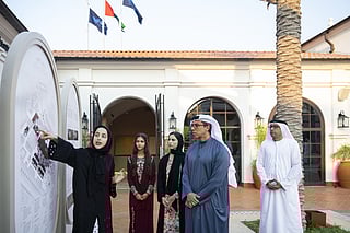 Sheikh Mansour during a tour of ADREA’s facilities.