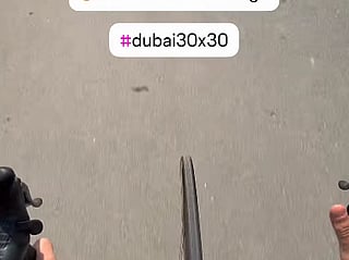 Sheikh Hamdan starts the journey with a cycle run