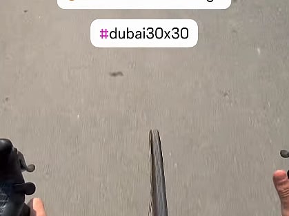 Sheikh Hamdan starts the journey with a cycle run