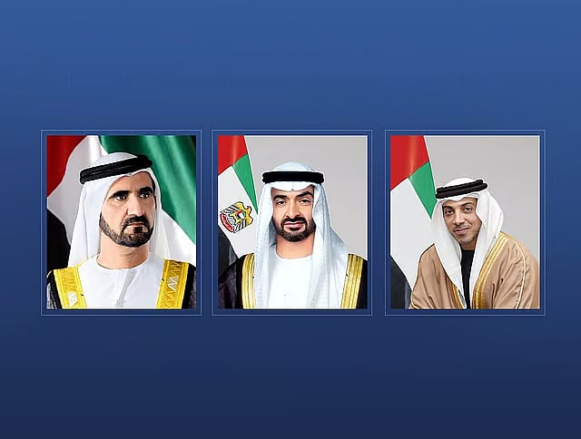 Sheikh Mohamed, Sheikh Mohammed, and Sheikh Mansour send condolences.