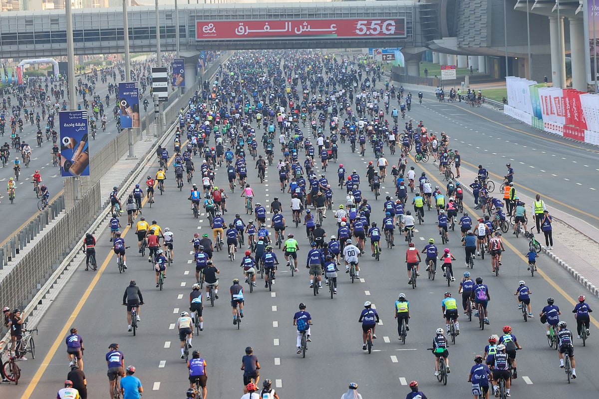 Dubai Ride 2025 kicks off on Sheikh Zayed Road with thousands of ...