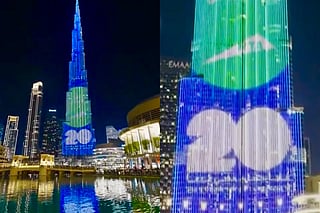 Burj Khalifa displayed a special show to mark 20th anniversary of RTA. 