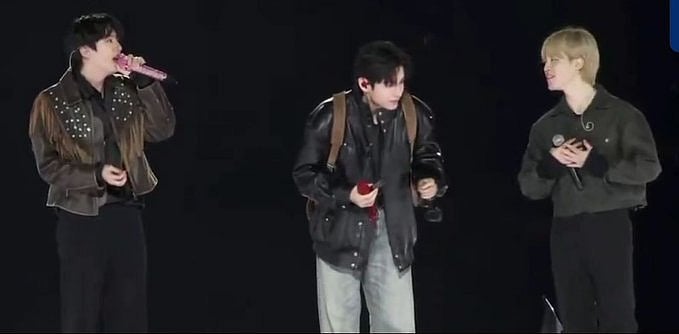 BTS' Jin, Jimin and V sang Spring Day at Jin's last concert tour. 