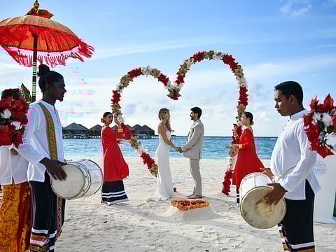 Seven nights of paradise, complete with a complimentary traditional Maldivian wedding setup