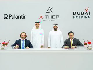 In the presence of Sheikh Ahmed bin Saeed Al Maktoum, Chairman of Dubai Holding and Mohamed bin Hadi Al Hussaini, Minister of State for Financial Affairs, the signing ceremony took place in Dubai between Amit Kaushal, Group CEO of Dubai Holding, and Noam Perski, Executive Vice President at Palantir.