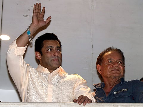 Salman Khan with Salim Khan (File photo: ANI)