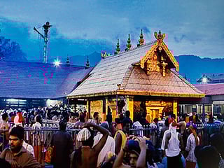 The Sabarimala temple in Kerala's Pathanamthitta district.