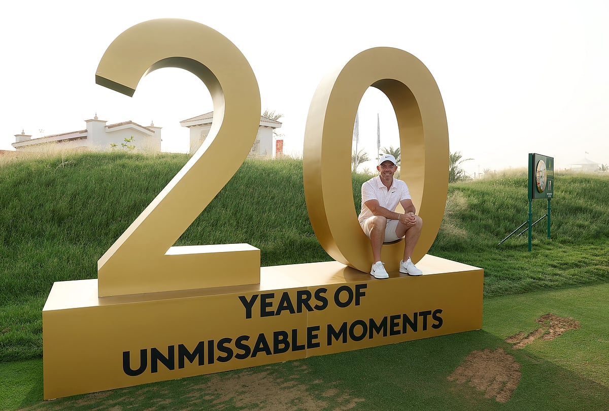 Rory McIlroy poses as the Abu Dhabi HSBC Championship celebrates its 20th edition this week.