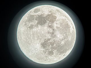 Beaver Supermoon captured from Dubai's Al Awir Park on Wednesday. 