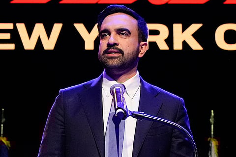 Zohran Mamdani speaks after winning the mayoral election, Tuesday, Nov. 4, 2025, in New York. 