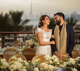 Zohran Mamdani and Rama Duwaji at their roof-top nikah ceremony in Dubai in late 2024.