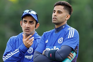 Gautam Gambhir with India T20 captain Suryakumar Yadav