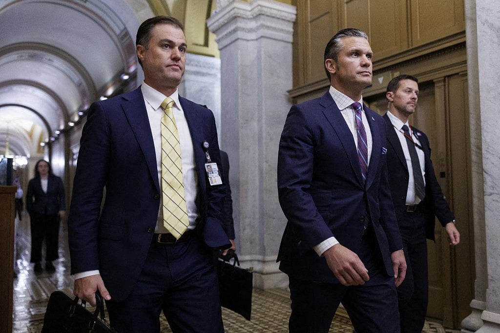 Secretary of War Pete Hegseth departs the U.S. Capitol following a closed-door briefing with lawmakers and U.S. Secretary of State Marco Rubio on November 5, 2025 on Capitol Hill in Washington, DC. The Trump administration continues to carry out military strikes against boats in international waters, and President Trump has recently suggested that military action against Venezuela and Nigeria is a possibility.