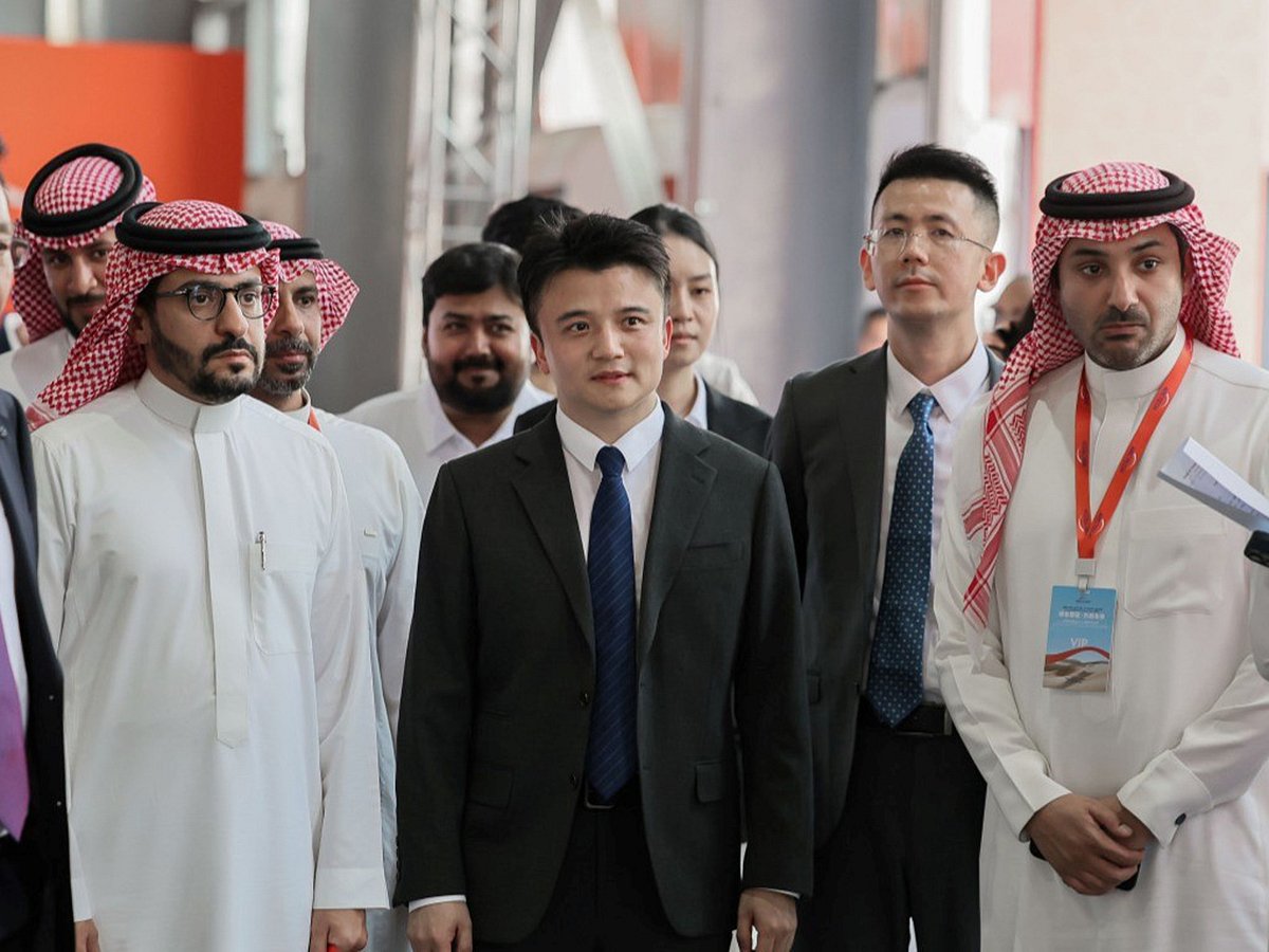 Mr. Wang Pei, Head of International Operations HQ and General Manager of the MEA Unit at Arctech, during the inauguration of the company’s Phase II factory in Jeddah.