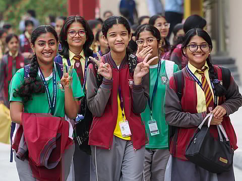 Students return to Indian High School in Oud Metha, Dubai, after summer vacation. Photo: Virendra Saklani/Gulf News
