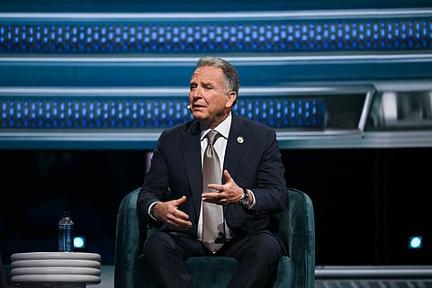 US Special Envoy Steve Witkoff speaks at the American Business Forum at the Kaseya Center in Miami on November 6, 2025.