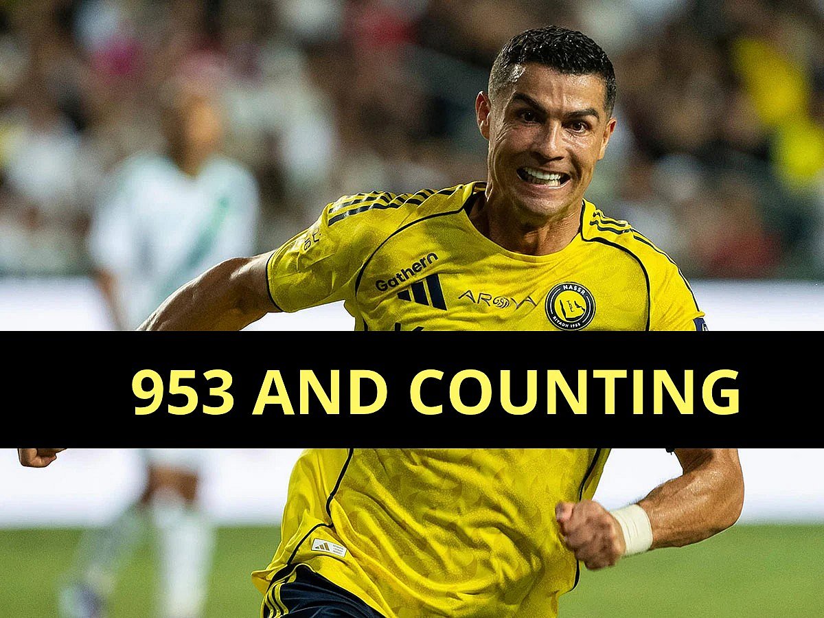 Cristiano Ronaldo celebrating a goal 